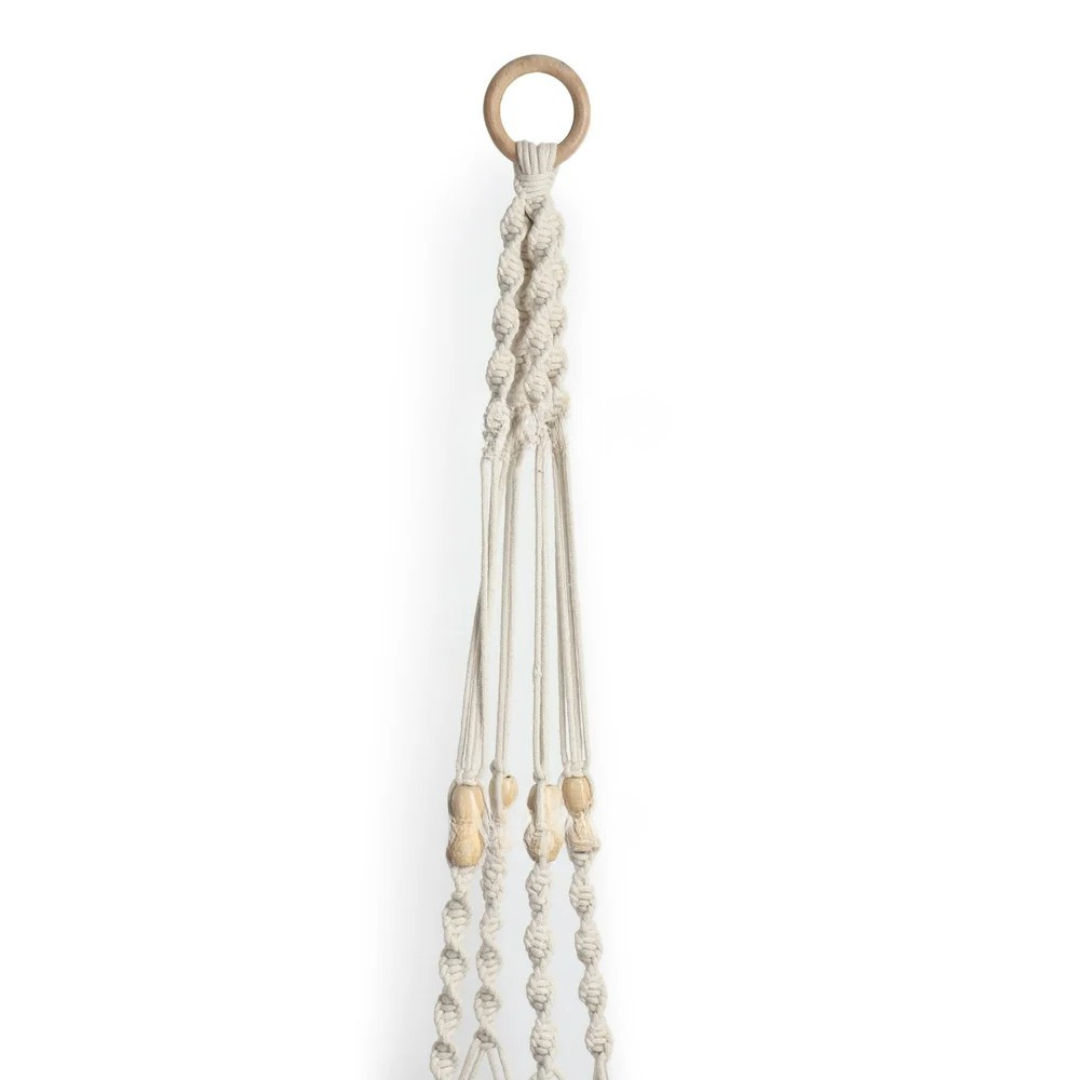 Elegant Macrame Beaded Plant Hanger Sophisticated Hanging Garden Décor